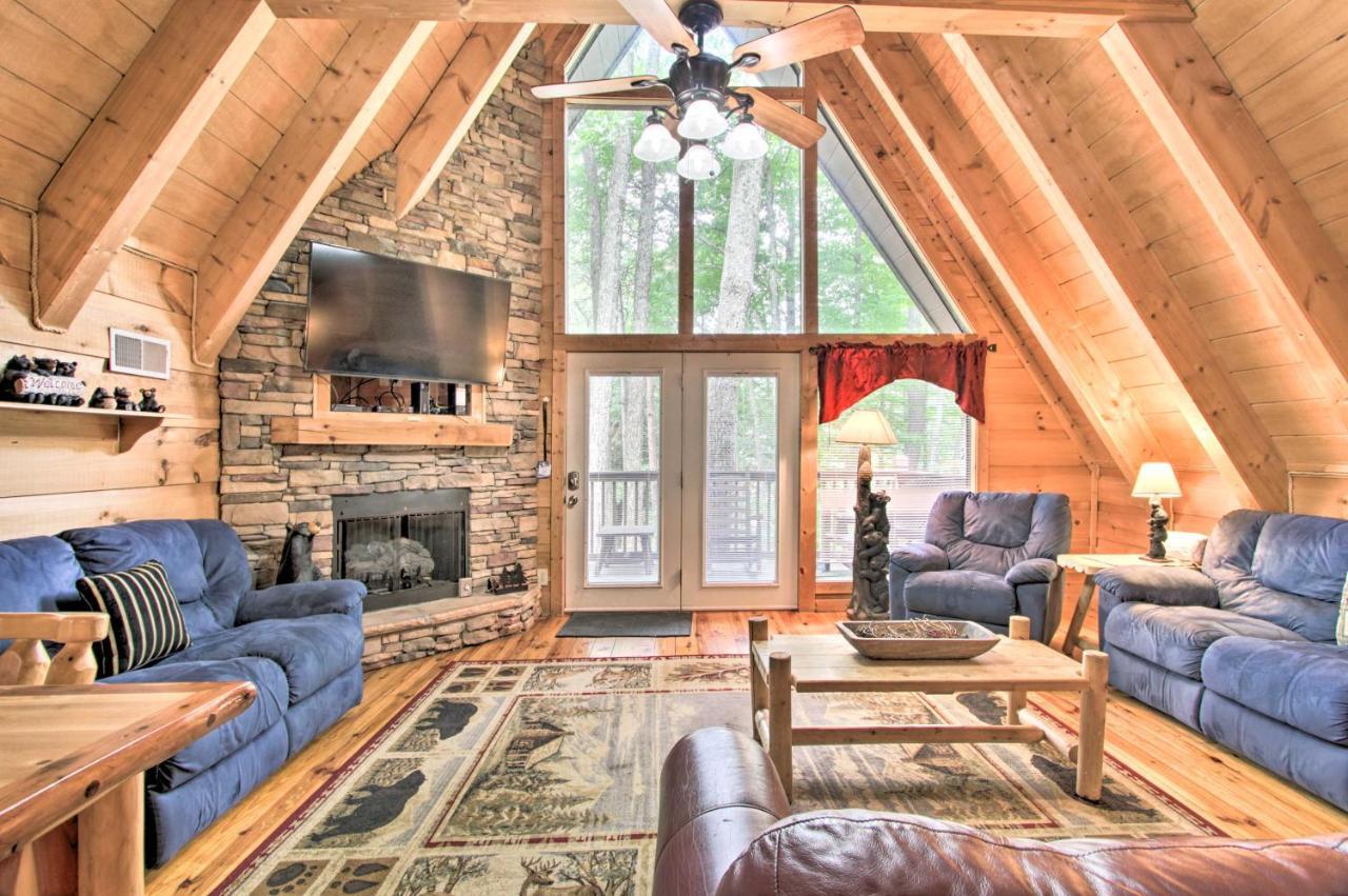 A-Frame Cabin With Hot Tub Less Than 1 Mi To Ober Gatlinburg Vila Exterior foto